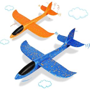 VCOSTORE 2 Pack Foam Airplanes for Kids, 13.3'' Hand Throw Glider Planes in Kuwait