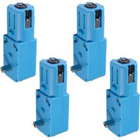 4 قطع محرك تروس معدني TT DC 3V-6V نسبة محرك تروس 1:90 جميع المعادن مخفض السرعة صندوق تروس المحرك محرك محور واحد للروبوت السيارة الذكية DIY RC ألعاب محرك كهربائي علبة التروس الأزرق in Kuwait