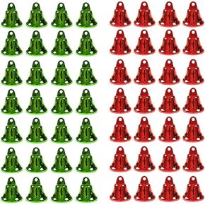 Jingle Bells,Fishknow 56 pcs Brass Bells for Crafts,1.2Inch Vintage Craft Bells,Mini Bells for Hanging Wind Chime Making,Craft Bells for Christmas Decor (Bronze)