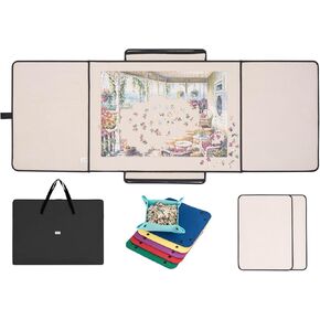 1500 Piece Puzzle Board, Portable Puzzle Board, Puzzle Mat with 1 Handle Bag, 2 Sorting Trays and 6 Colorful Trays, Puzzle Mat for Jigsaw Puzzles, Puzzle Boards for Adults, Non-Slip Surface in Saudi Arabia