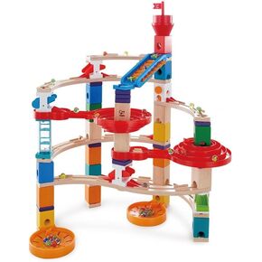 Hape Wooden Quadrilla Super Spirals Marble Run STEM Building Blocks Toy for Kids in Kuwait