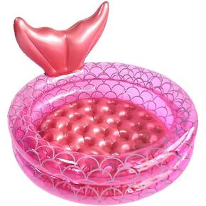 حمامات سباحة كيدي قابلة للنفخ على شكل حورية البحر، حمام سباحة مستدير في الفناء الخلفي للأطفال، حمام سباحة لطيف للتجديف داخلي وخارجي للأطفال الصغار، ألعاب مائية للسباحة على الشاطئ، ألعاب لصيد الأسماك، بركة سباحة (59 بوصة) in Kuwait