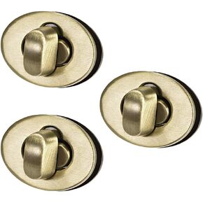 uxcell 3 Sets Oval Purses Twist Lock 23mm X 17mm Clutches Closures for DIY Bag Making - Bronze Tone