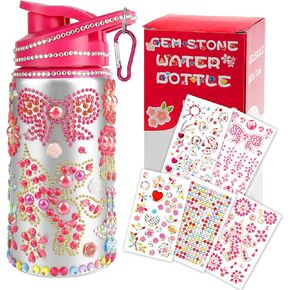 Decorate Your Own Water Bottle Kits for Girls, 4 5 6 7 8 Year Old Girl Gifts, Arts and Crafts Toys Gifts for Girls, Birthday Gifts for Girls 4-6-8-12, Diamond Painting Kits