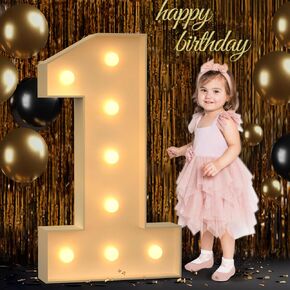 4FT Marquee Numbers 16, Large Light up Number 16 for Birthday Party Supplies, Sign, Backdrop, Happy 16th Birthday Decorations for Sweet 16 Years Old Boys Girls in Kuwait