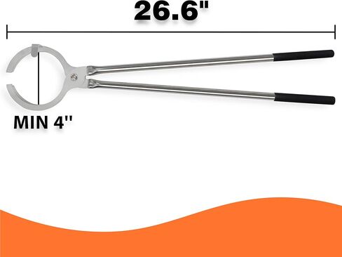 GongYi (5kg-6kg) Stainless Steel Clay Graphite Crucible Tongs Heavy Duty Clamp Pliers Holder for Metal Refining Casting Pouring Copper Gold Silver Melting Furnace Foundry Smelting Tool 26" in Kuwait