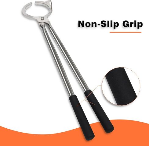 GongYi (5kg-6kg) Stainless Steel Clay Graphite Crucible Tongs Heavy Duty Clamp Pliers Holder for Metal Refining Casting Pouring Copper Gold Silver Melting Furnace Foundry Smelting Tool 26" in Kuwait