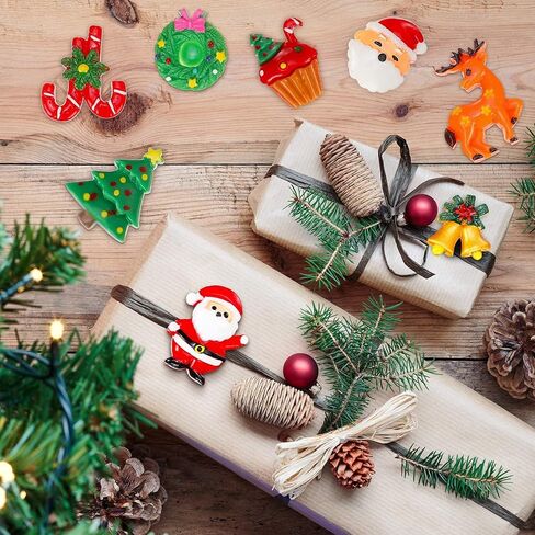 WILLBOND 50 Pieces Christmas Resin Flatback Embellishments for Crafts Flat Back Buttons Christmas Resin Charms Button for DIY Crafts Making Scrapbooking Decoration in Saudi Arabia