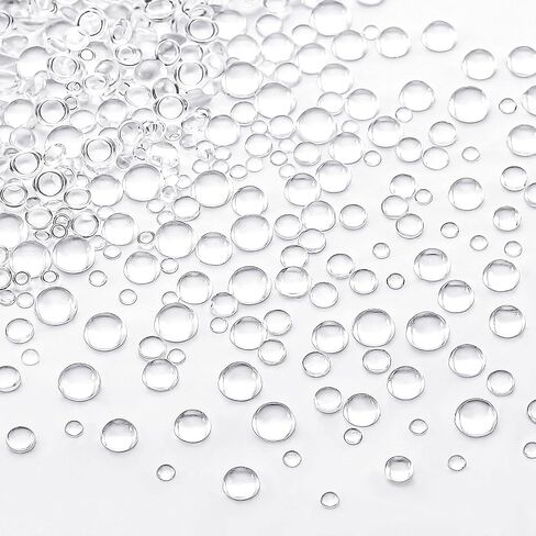 1400 Pieces Dewdrop Water Droplets Embellishments Dewdrop Simulation Round Waterdrop Resin Beads for DIY Scrapbooking Crafts Cell Phone Case Card Making(AB Color) in Saudi Arabia
