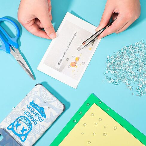 1400 Pieces Dewdrop Water Droplets Embellishments Dewdrop Simulation Round Waterdrop Resin Beads for DIY Scrapbooking Crafts Cell Phone Case Card Making(AB Color) in Saudi Arabia