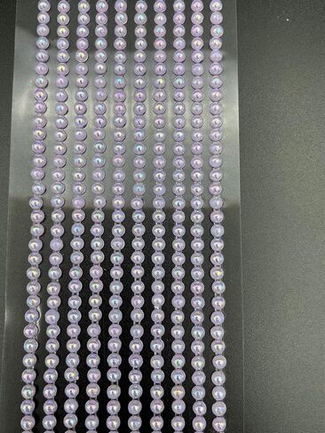 500 x Self Adhesive Pearls Gems 3mm Mini Flat Backed Round Pearls Beads Strips Embellishments (White) in Kuwait