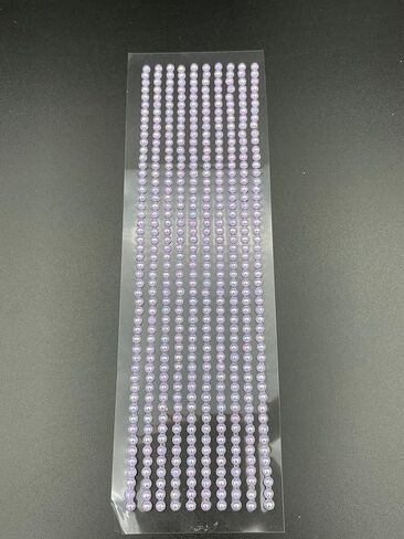 500 x Self Adhesive Pearls Gems 3mm Mini Flat Backed Round Pearls Beads Strips Embellishments (White) in Kuwait