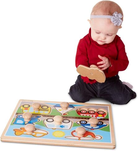 Melissa & Doug Vehicles Jumbo Knob Wooden Puzzle (8 pcs) in Saudi Arabia