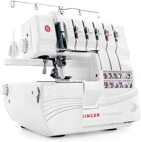 SINGER | Professional 14T968DC Serger Overlock with 2-3-4-5 Stitch Capability, 1300 Stitches per minute, & Self Adjusting - Sewing Made Easy,White in Saudi Arabia