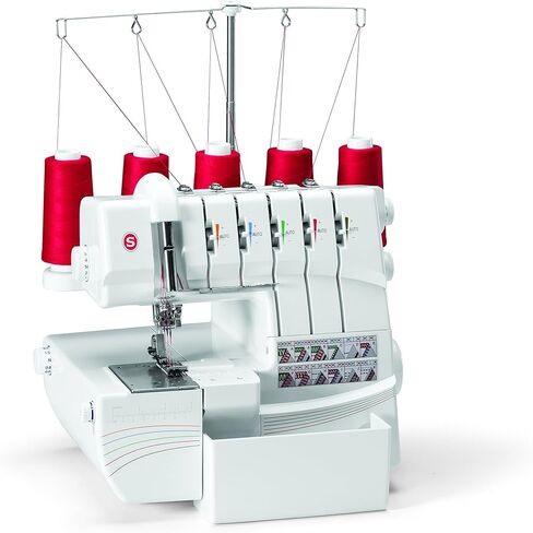 SINGER | Professional 14T968DC Serger Overlock with 2-3-4-5 Stitch Capability, 1300 Stitches per minute, & Self Adjusting - Sewing Made Easy,White in Saudi Arabia
