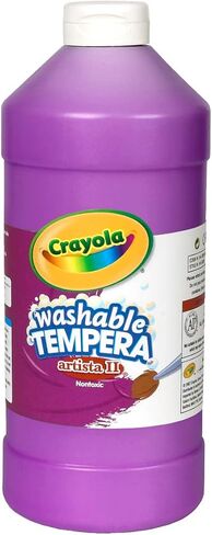Crayola Washable Tempera Paint For Kids, Violet Paint, Classroom Supplies, Non Toxic, 32 Oz Squeeze Bottle in Saudi Arabia