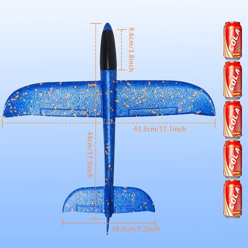 VCOSTORE 2 Pack Foam Airplanes for Kids, 13.3'' Hand Throw Glider Planes in Kuwait