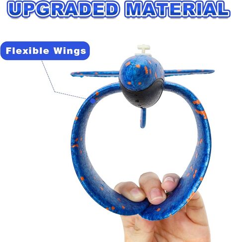 TOY Life Airplane Launcher Toy Foam Airplane Glider for Kids, 2 Pack Airplane Gun Launcher Plane Launcher Toy 2 Flight Mode Catapult Shooting Games for Kids Digital Shooting Targets for Boys in Kuwait