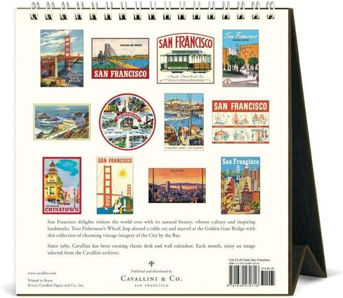 أوراق كافاليني وشركاه، سان فرانسيسكو آرت 2023 تقويم الحامل in Kuwait