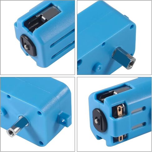 4 قطع محرك تروس معدني TT DC 3V-6V نسبة محرك تروس 1:90 جميع المعادن مخفض السرعة صندوق تروس المحرك محرك محور واحد للروبوت السيارة الذكية DIY RC ألعاب محرك كهربائي علبة التروس الأزرق in Kuwait