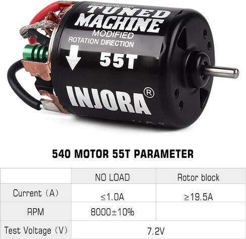 INJORA 540 Brushed Motor 35T Waterproof Motor for 1/10 RC Cralwer（35T） in Saudi Arabia
