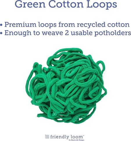 7" LOOPS, MAKES TWO POTHOLDERS - GREEN in Saudi Arabia