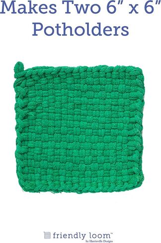 7" LOOPS, MAKES TWO POTHOLDERS - GREEN in Saudi Arabia