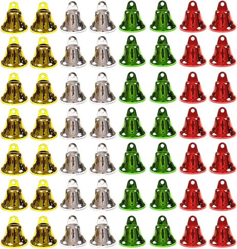 Jingle Bells,Fishknow 56 pcs Brass Bells for Crafts,1.2Inch Vintage Craft Bells,Mini Bells for Hanging Wind Chime Making,Craft Bells for Christmas Decor (Bronze) in Kuwait