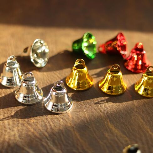 Jingle Bells,Fishknow 56 pcs Brass Bells for Crafts,1.2Inch Vintage Craft Bells,Mini Bells for Hanging Wind Chime Making,Craft Bells for Christmas Decor (Bronze) in Kuwait