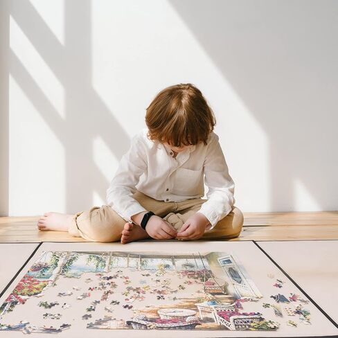 1500 Piece Puzzle Board, Portable Puzzle Board, Puzzle Mat with 1 Handle Bag, 2 Sorting Trays and 6 Colorful Trays, Puzzle Mat for Jigsaw Puzzles, Puzzle Boards for Adults, Non-Slip Surface in Saudi Arabia