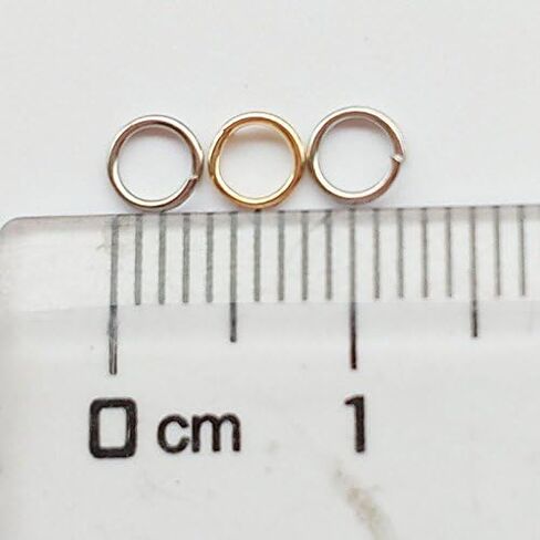 Chenkou Craft 1 صندوق 6 ألوان 3000 قطعة 5 مم حلقة قفز صغيرة مفتوحة وخاتم سلسلة مفاتيح مجوهرات مصنوعة من قطعة واحدة حلقة قفز أداة فتح/إغلاق وقطعة واحدة صندوق شفاف (5 مم) in Kuwait