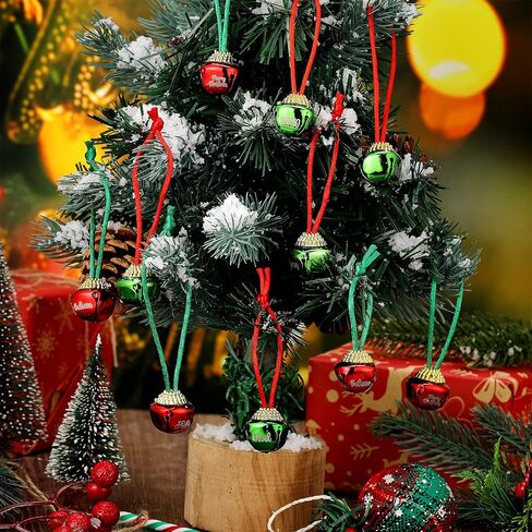 36 قطعة من القلائد جرس الكريسماس، قلادات عطلة الكريسماس، قلادة عيد الميلاد باللونين الاحمر والاخضر مع شرائط للنساء والرجال، اكسسوارات هدايا حفلات الكريسماس، 6 تصميمات، معدن، معدن in Kuwait