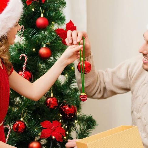 36 قطعة من القلائد جرس الكريسماس، قلادات عطلة الكريسماس، قلادة عيد الميلاد باللونين الاحمر والاخضر مع شرائط للنساء والرجال، اكسسوارات هدايا حفلات الكريسماس، 6 تصميمات، معدن، معدن in Kuwait