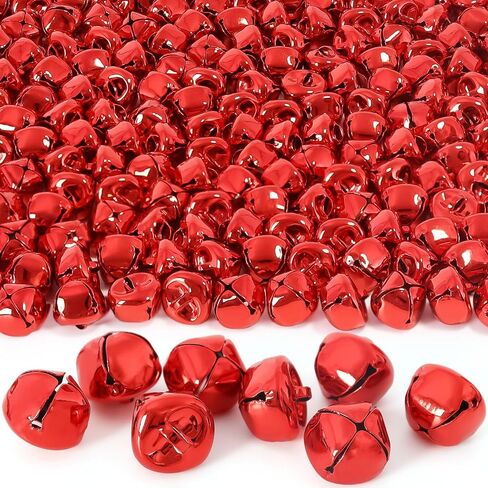 Jingle Bells for Crafts, 120 Pcs Large Jingle Bells Bulk, 0.6 Inch Christmas Craft Bells for DIY Festival Home Wreath Christmas Party Decoration (red) in Kuwait
