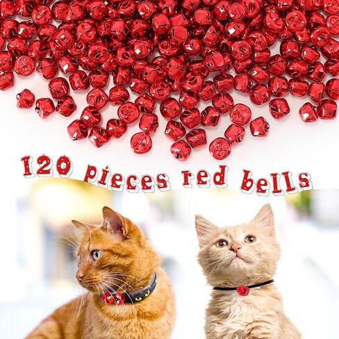 Jingle Bells for Crafts, 120 Pcs Large Jingle Bells Bulk, 0.6 Inch Christmas Craft Bells for DIY Festival Home Wreath Christmas Party Decoration (red) in Kuwait