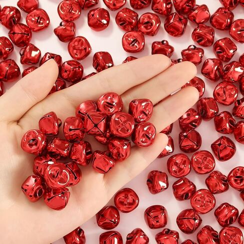 Jingle Bells for Crafts, 120 Pcs Large Jingle Bells Bulk, 0.6 Inch Christmas Craft Bells for DIY Festival Home Wreath Christmas Party Decoration (red) in Kuwait