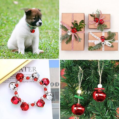 Jingle Bells for Crafts, 120 Pcs Large Jingle Bells Bulk, 0.6 Inch Christmas Craft Bells for DIY Festival Home Wreath Christmas Party Decoration (red) in Kuwait