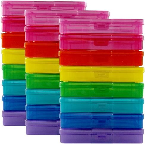 novelinks Photo Case 4" x 6" Photo Storage Boxes - Photo Organizer Cases Photo Keeper Picture Storage Containers Box for Photos - 24 PACK (Clear) in Saudi Arabia