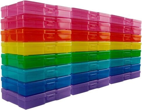 novelinks Photo Case 4" x 6" Photo Storage Boxes - Photo Organizer Cases Photo Keeper Picture Storage Containers Box for Photos - 24 PACK (Clear) in Saudi Arabia