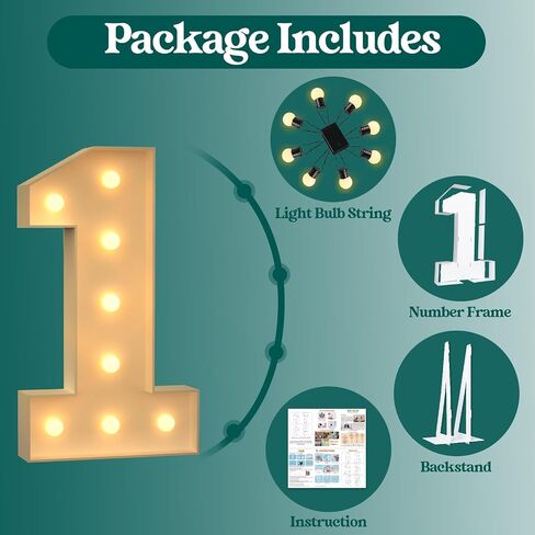 4FT Marquee Numbers 16, Large Light up Number 16 for Birthday Party Supplies, Sign, Backdrop, Happy 16th Birthday Decorations for Sweet 16 Years Old Boys Girls in Kuwait