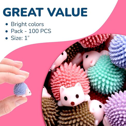 Hedgehog Toy Figurines - Wild Life Animal Figures 25 Pcs - Figurines Party Favors for Kids - Cake Toppers – Woodland Decoration Playset - Cognitive Toys in Kuwait