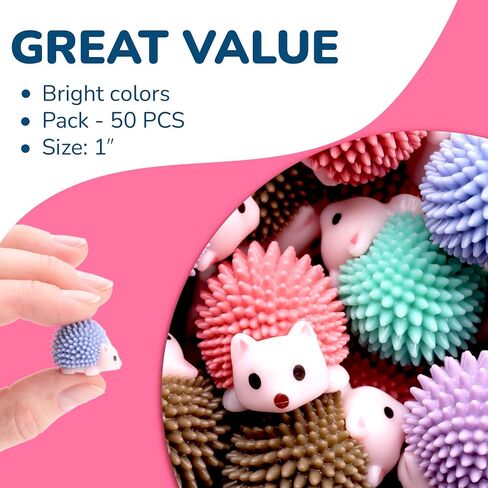 Hedgehog Toy Figurines - Wild Life Animal Figures 25 Pcs - Figurines Party Favors for Kids - Cake Toppers – Woodland Decoration Playset - Cognitive Toys in Kuwait