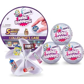 5 Surprise Mini Brands Series 3 Collector's Kit - Amazon Exclusive Mystery Capsule Real Miniature Brands by Zuru (3 Capsules + 1 Case),Multi