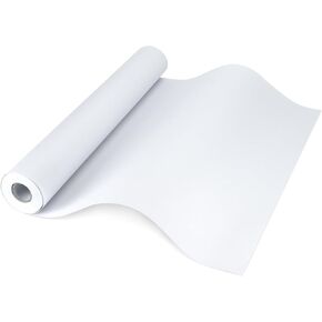 DLOnline 17.3 Inch x 82 Feet(44cm x 25m) White Drawing Paper Roll Painting Paper, Art Easel Paper Roll Replacement, for Bulletin, Wall Art, Painting, Watercolors, Pencils, Chalk, Gift Wrap in Kuwait