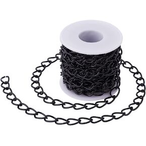 Pandahall 16.4 Feet Aluminium Curb Chains Twisted Links Silver Plated with Spool for Bracelet Necklace Jewelry Making in Kuwait