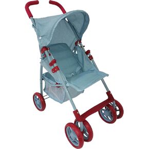 Baby Doll Stroller for Toddler Girls & Big Kids up to 8 Years Old | 28" Baby Stroller for Dolls, Toy Baby Stroller with Cute Coral Floral Print, Mesh Storage Basket, Canopy, Handle Grips, Rubber Tires