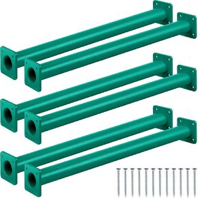 Dunzy 6 Pcs Monkey Bars, Playground Ladder Rungs Monkey Bar Kit Playground Accessories Ladder Rungs Swing Set, Monkey Bars for Backyard Outdoor Jungle Gym Kids Indoor Climbing(Black, 16.5 Inch)