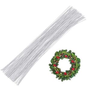 SOCNITC 100pcs Floral Wire Dark Green, 22 Gauge Flower Wire Sticks Floral Supplies 14 inches for Bouquet Stem Wrap Floral Arranging Craft Projects Corsages, Wedding Bouquet…