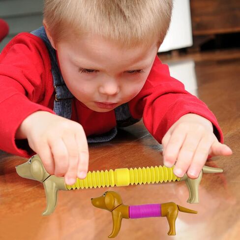 Anditoy 6 عبوات من أنابيب الكلاب الصغيرة ألعاب حسية للأطفال والأولاد والبنات والأطفال الصغار هدايا عيد الميلاد in Kuwait