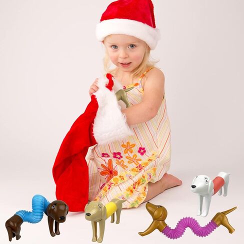 Anditoy 6 عبوات من أنابيب الكلاب الصغيرة ألعاب حسية للأطفال والأولاد والبنات والأطفال الصغار هدايا عيد الميلاد in Kuwait